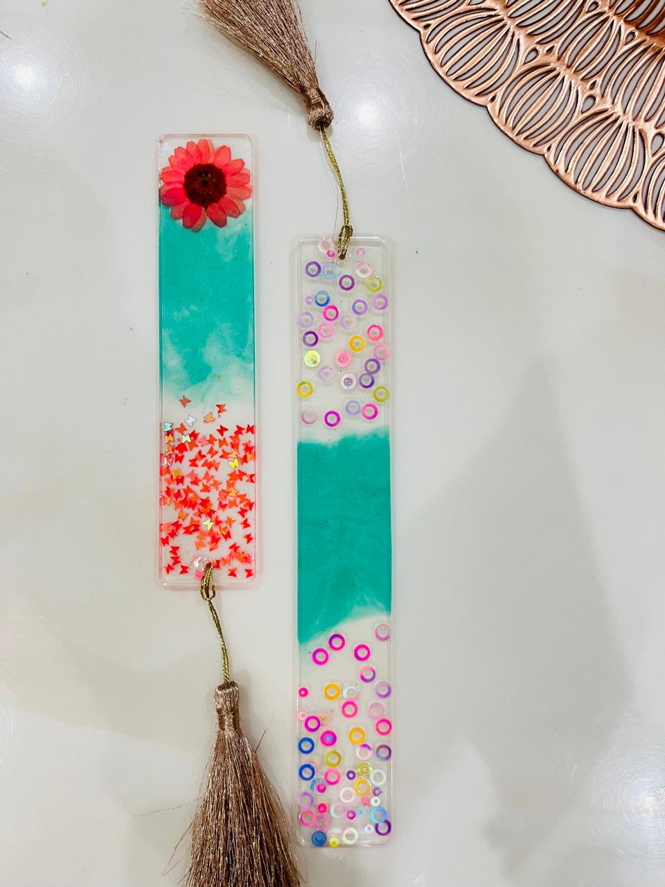 Dried Flower Resin Bookmark