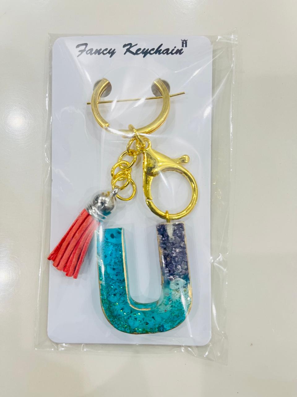 Heart Shape Resin Keychain